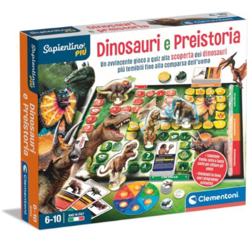 CLEMENTONI SAPIENTINO PIU' DINOSAURI E PREISTORIA QUIZ SUI DINOSAURI